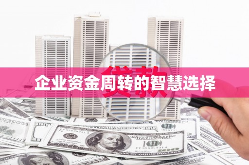 普定企业资金周转的智慧选择