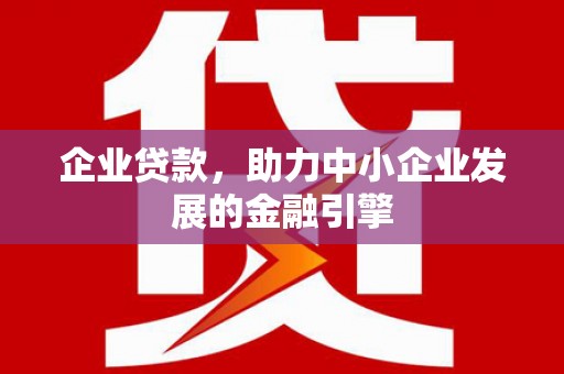 普定企业贷款，助力中小企业发展的金融引擎