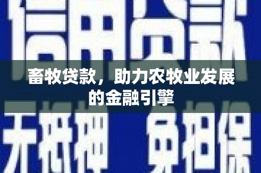 普定畜牧贷款，助力农牧业发展的金融引擎