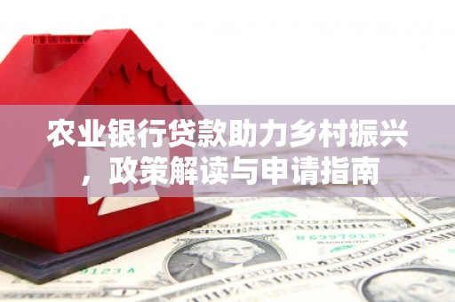 普定农业银行贷款助力乡村振兴，政策解读与申请指南