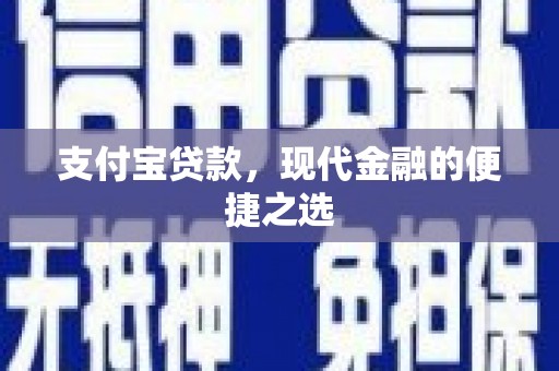普定支付宝贷款，现代金融的便捷之选
