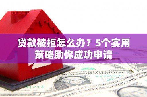 普定贷款被拒怎么办？5个实用策略助你成功申请