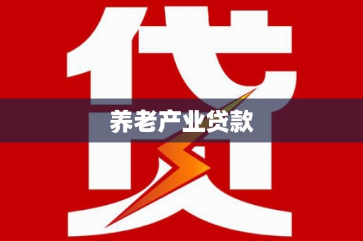 普定养老产业贷款