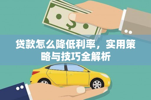 普定贷款怎么降低利率，实用策略与技巧全解析
