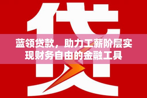 普定蓝领贷款，助力工薪阶层实现财务自由的金融工具