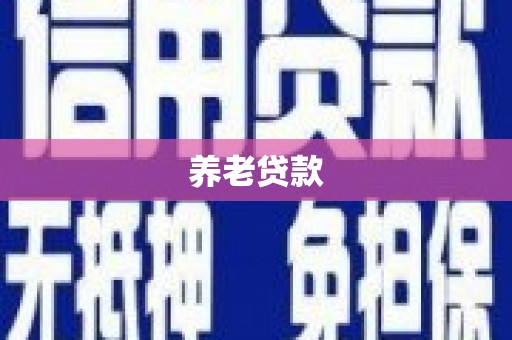 普定养老贷款