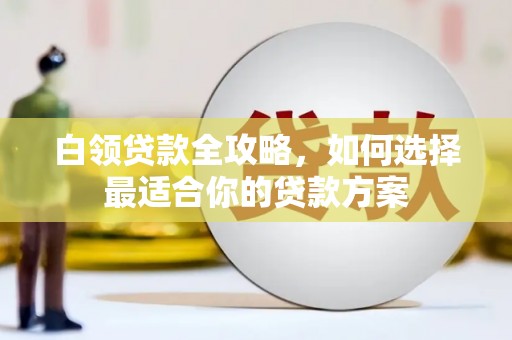 普定白领贷款全攻略，如何选择最适合你的贷款方案